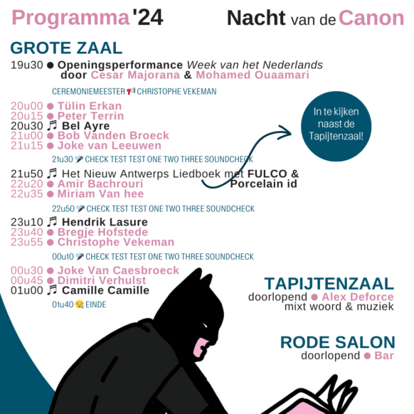 Timetable Nacht Van De Canon Voor Op De Website1